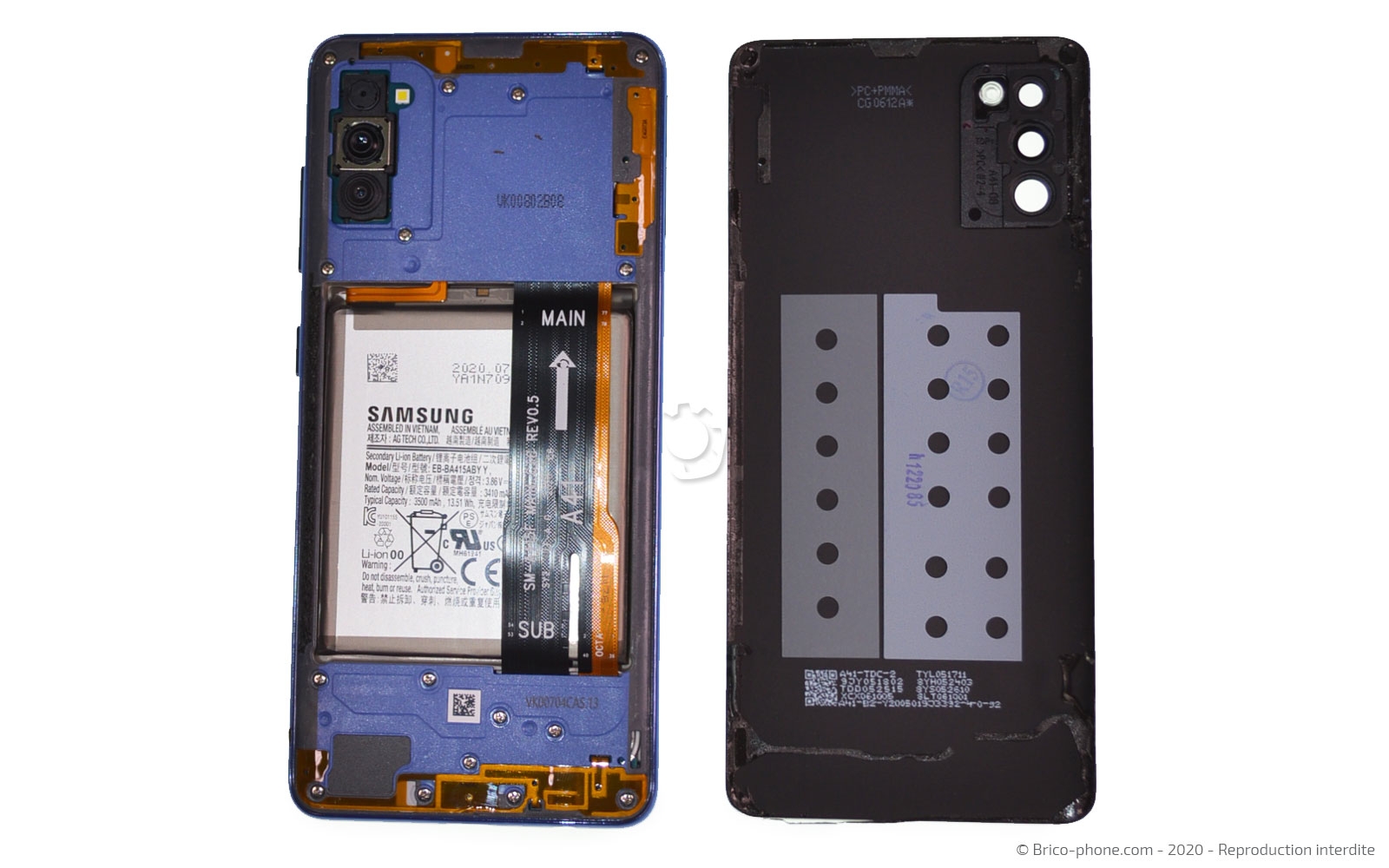 Démontage complet  sur Galaxy A41 photo 3