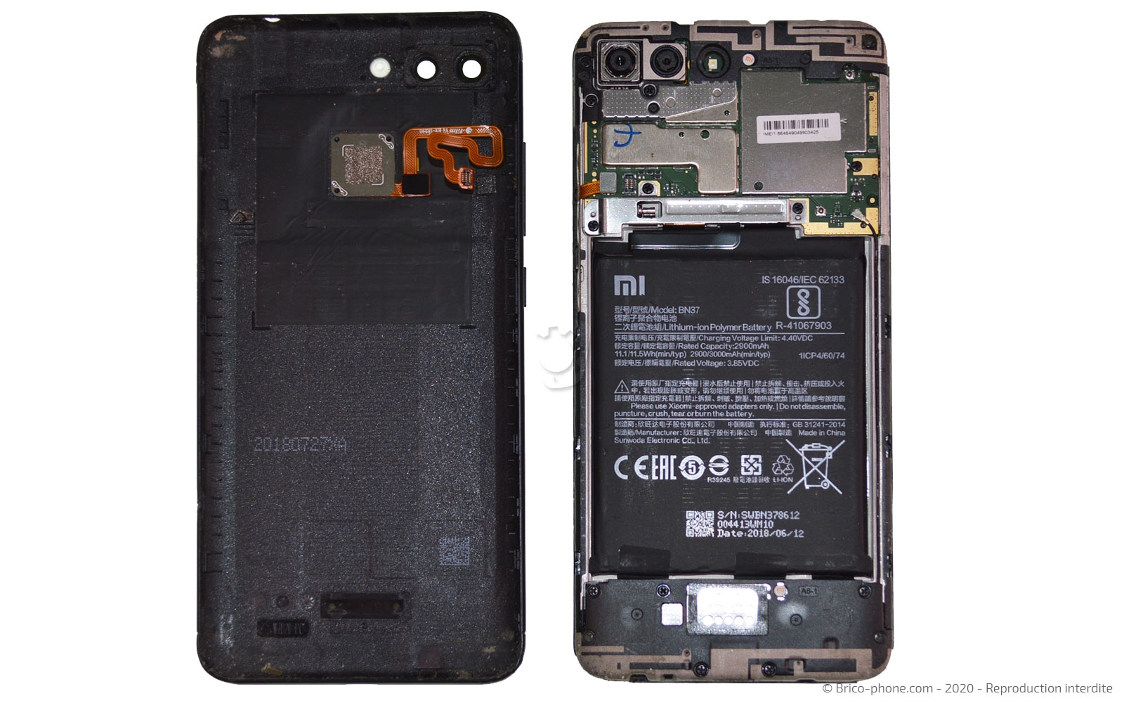 Changement de batterie sur Redmi 6 photo 2