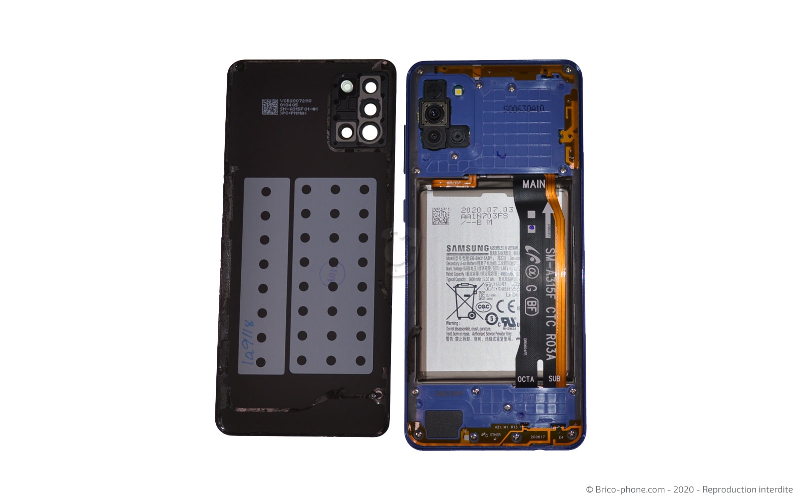 Changement du connecteur de charge sur Galaxy A31 photo 3