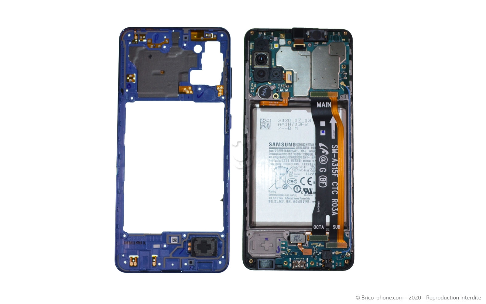 Changement du bloc écran sur Galaxy A31 photo 4