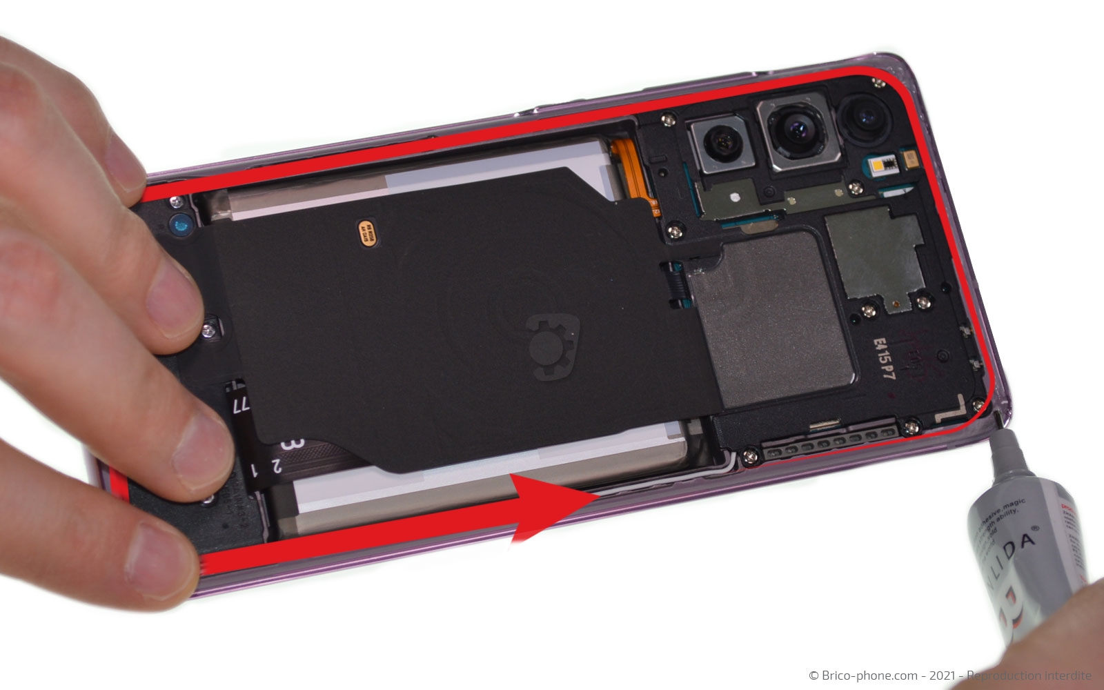 Changement de vitre arrière sur Galaxy S20 FE photo 2
