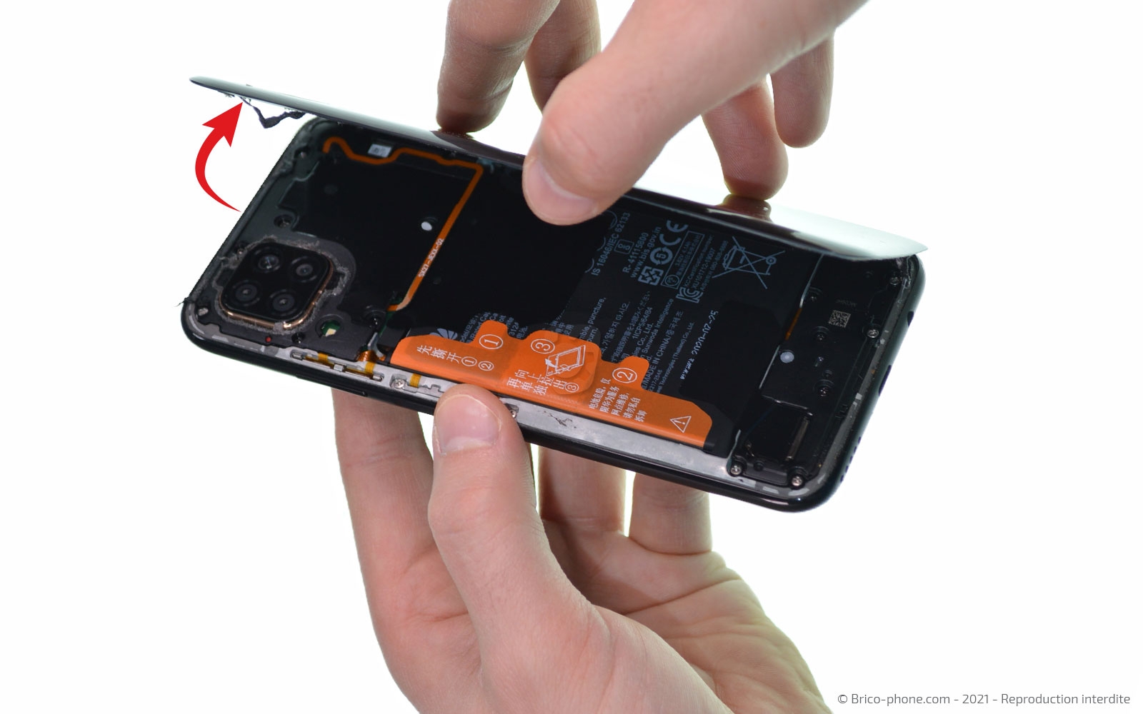 Changement du connecteur de charge sur P40 Lite photo 2