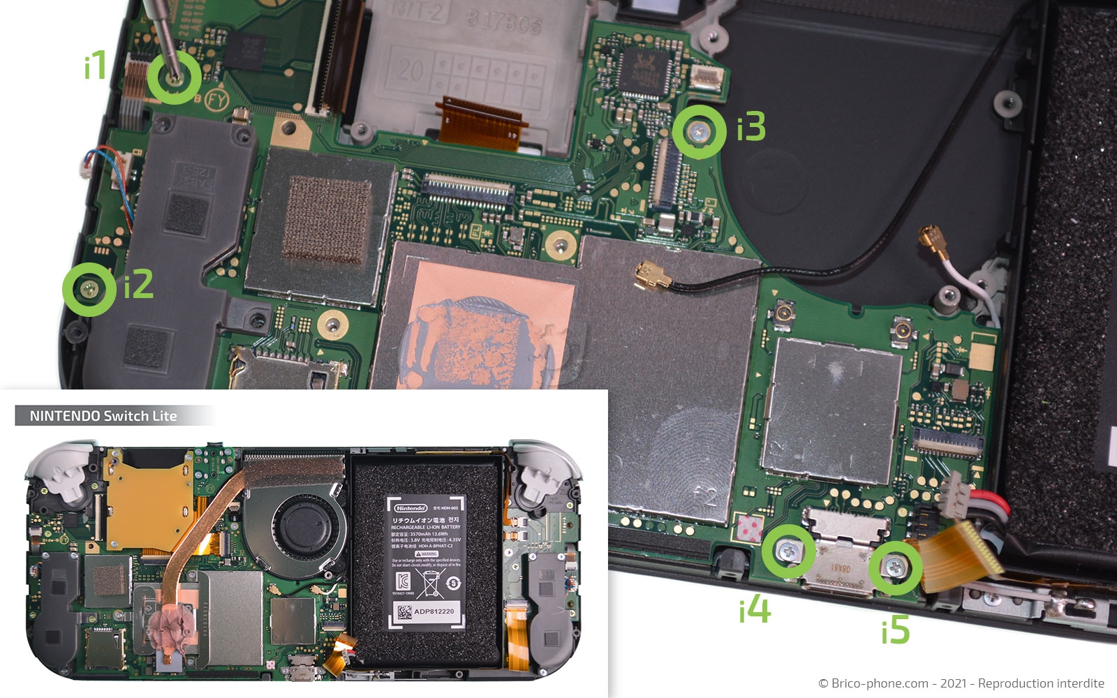 Changement de la vitre tactile ou du LCD  sur Switch Lite photo 1