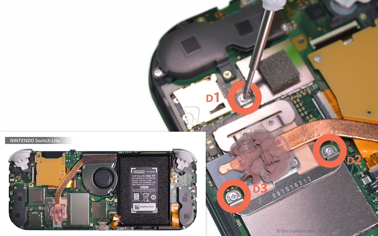 Changement de la vitre tactile ou du LCD  sur Switch Lite photo 1