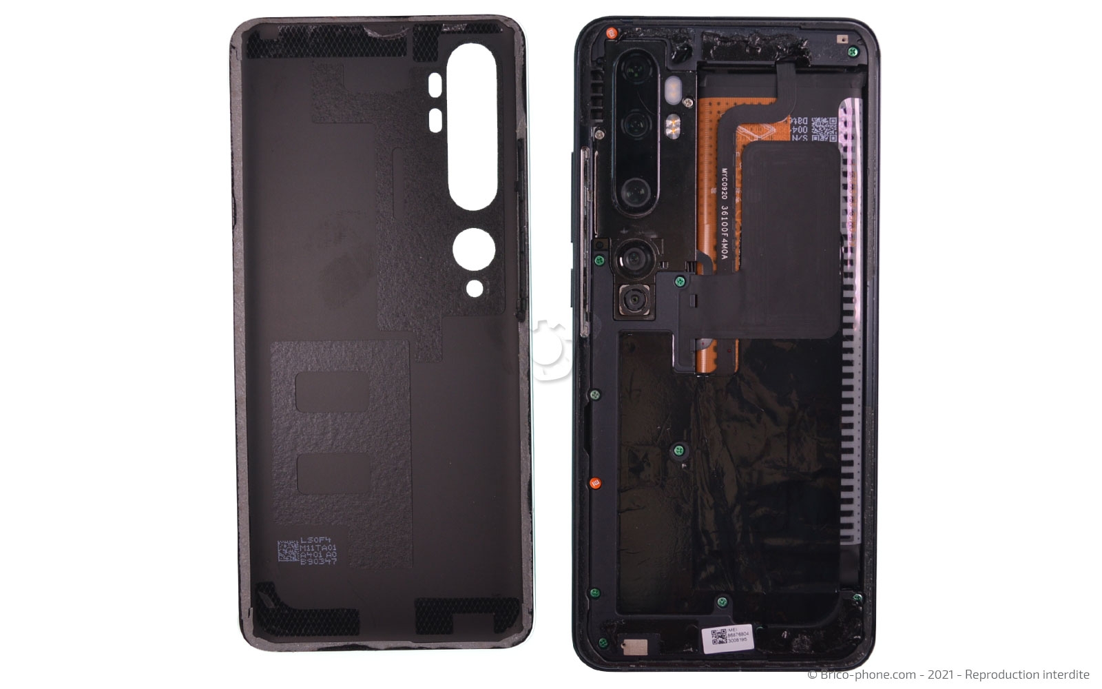 changement de l'écran (vitre et LCD) sur Mi Note 10 photo 2