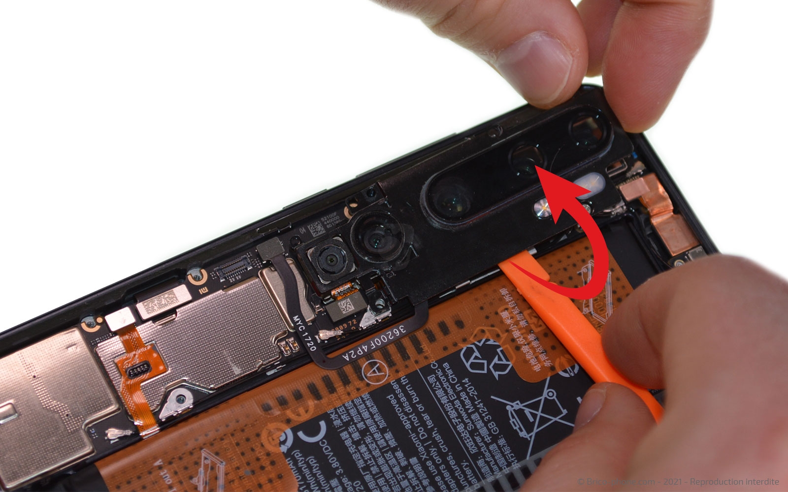 changement de l'écran (vitre et LCD) sur Mi Note 10 photo 3