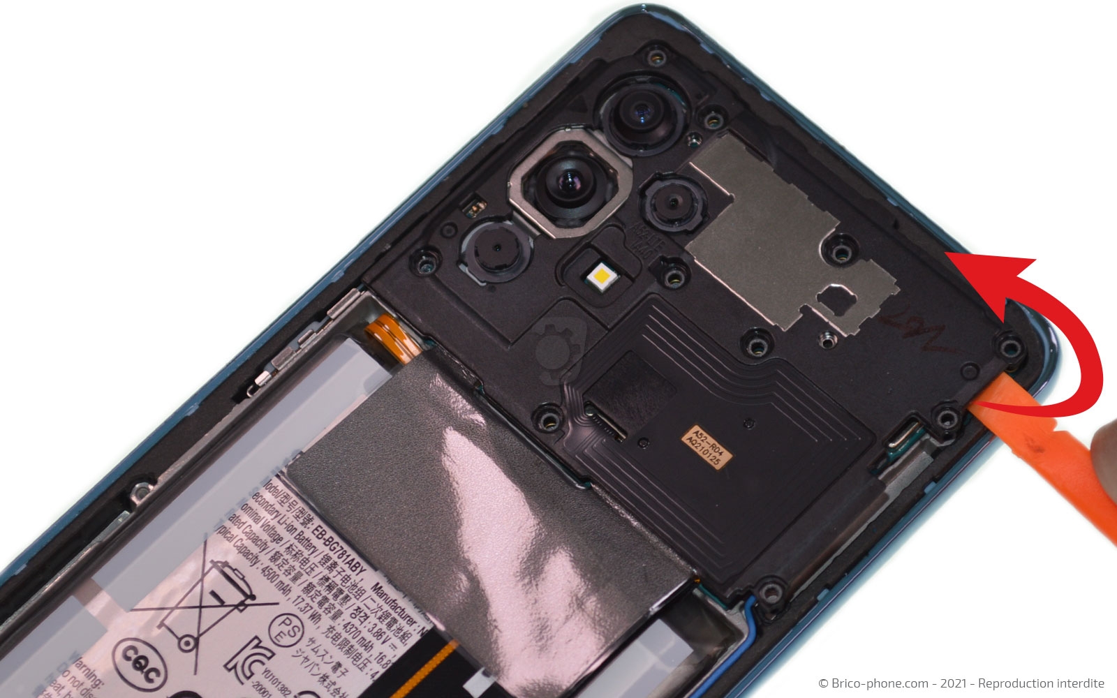 Changement du bloc écran sur Galaxy A52 photo 2